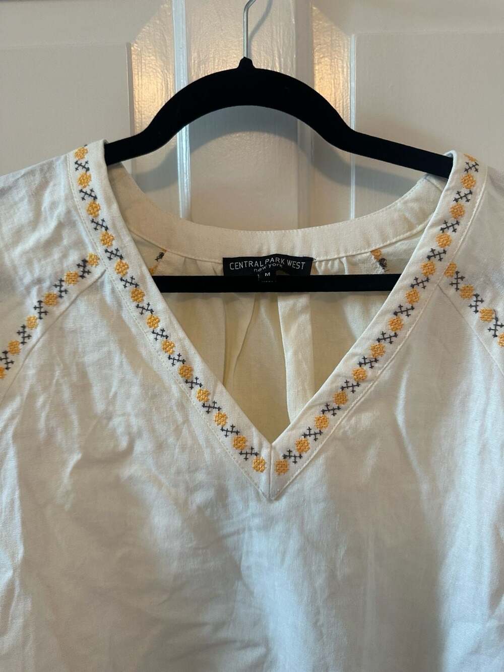 Anthropologie Yellow Embroidered Boho Blouse - Picture 3 of 8